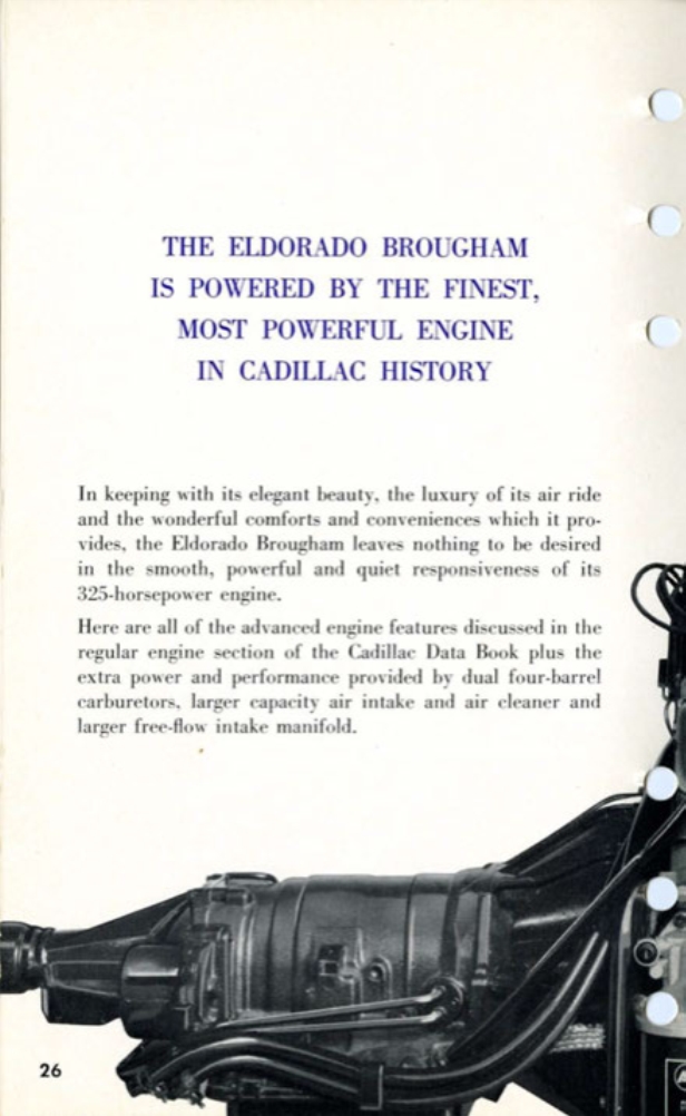 1957 Cadillac Eldorado Brougham Salesmans Data Book Page 3